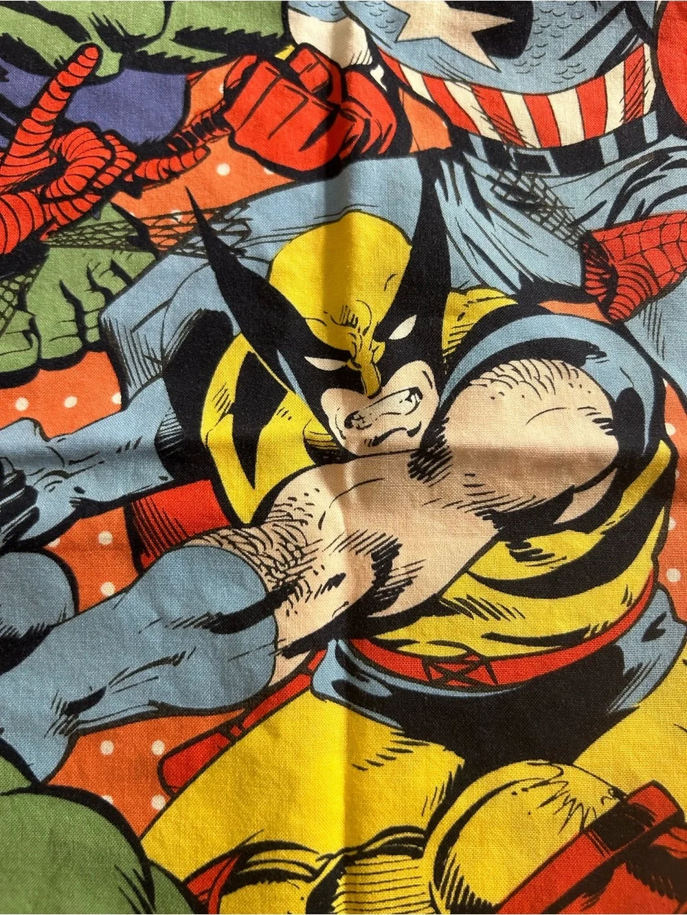VINTAGE STYLE COTTON FABRIC CLASSIC MARVEL SUPERHEROES LIKE HULK PILLOW CASE (1)